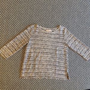 LOFT Marled Sweater - 3/4 Sleeve, Size S